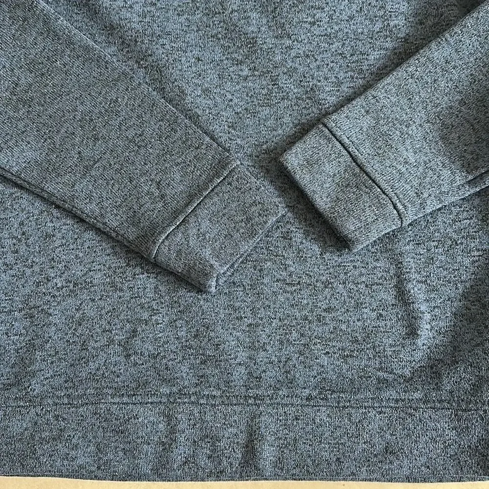 Eddie Bauer Radiator Fleece Pullover Sweater 1/4 Snap Navy Heather Size L Casual